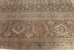 Antique Persian Tabriz Pink Handmade Wool Carpet - 2443852
