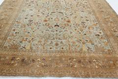 Antique Persian Tabriz Rug in Blue Brown Gold - 2454734