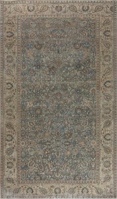 Antique Persian Tabriz Rug in Blue and Brown - 2446704