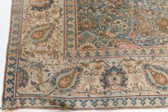 Antique Persian Tabriz Rug in Blue and Brown - 2446707