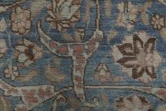 Antique Persian Tabriz Rust Beige and Gray Blue Handwoven Wool Carpet - 2454131