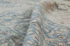 Antique Persian Tabriz Rust Beige and Gray Blue Handwoven Wool Carpet - 2454132