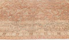 Antique Persian Tabriz Taupe Camel and Red Handmade Wool Rug - 2454226