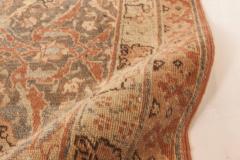 Antique Persian Tabriz Taupe Camel and Red Handmade Wool Rug - 2454229