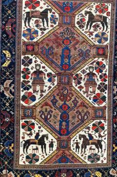 Antique Persian Tribal Afshar Pictorial Rug C 1880s - 3969702