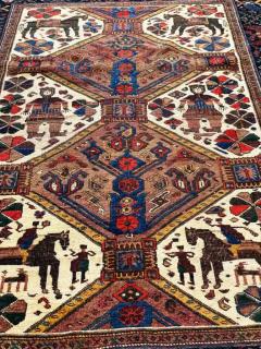 Antique Persian Tribal Afshar Pictorial Rug C 1880s - 3969718