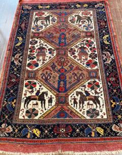Antique Persian Tribal Afshar Pictorial Rug C 1880s - 3969735