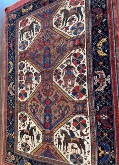 Antique Persian Tribal Afshar Pictorial Rug C 1880s - 3969739