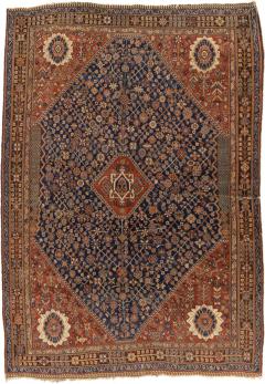 Antique Persian Tribal Khamseh Rug 4 10 x 7 4  - 4297263