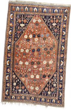 Antique Persian Tribal Khamseh Rug 4 11 x 7 11  - 4297262