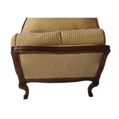 Antique Petite Louis XV Carved Walnut Bench W Down Cushion - 4453023