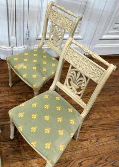 Antique Petite Swedish Painted Side or Dining Chairs Set of 4 - 2754238