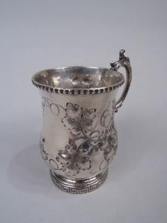 Antique Philadelphia Victorian Classical Coin Silver Baby Cup - 3767220