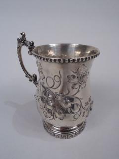 Antique Philadelphia Victorian Classical Coin Silver Baby Cup - 3767223