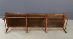 Antique Pine Rustic Spindle Back Long Deacons Bench - 4014286