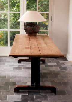 Antique Pine Trestle Table Desk - 3664574