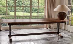 Antique Pine Trestle Table Desk - 3664575