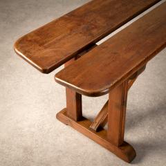 Antique Pitch Pine Bench Denmark 1900s - 2562473