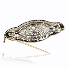 Antique Platinum 3 00cttw Diamond Brooch - 4013783