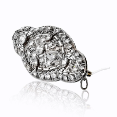 Antique Platinum 3 00cttw Diamond Brooch - 4013791