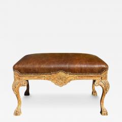Antique Portuguese Picked Bench Leather Ottoman - 3923059