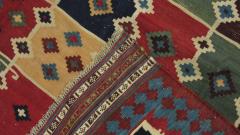 Antique Qashqai Caucasian Kilim Rug 410 x 9 - 3958414