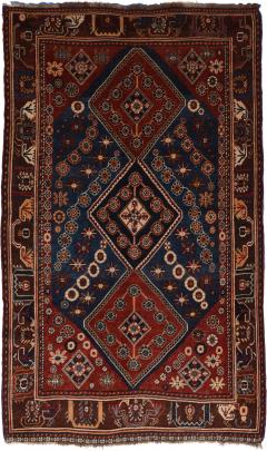 Antique Qashqai Rug 4 1 x 6 10  - 4405475