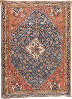 Antique Qashqai Rug 4 9 x 6 8  - 4562022