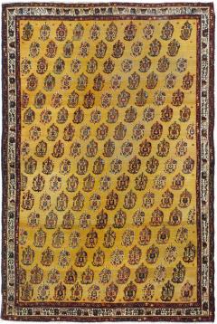 Antique Qashqai Rug 5 7 x 8 2  - 4405467