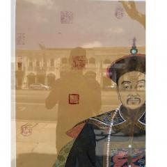 Antique Qing Dynasty Chinese Ancestor Life Size Male Portrait Painting - 4612577