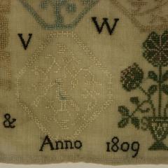 Antique Quaker Sampler 1809 Mary Grigg Banwell - 4814430
