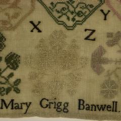 Antique Quaker Sampler 1809 Mary Grigg Banwell - 4814431
