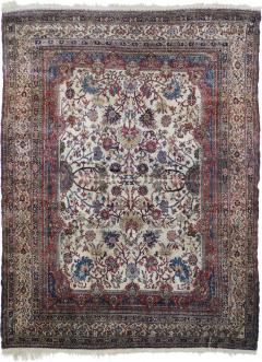 Antique Rare Persian 100 Silk Senneh Rug 4 9 x 6 4  - 4297426