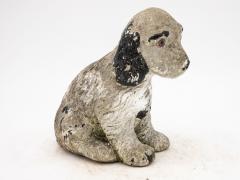 Antique Reconsitituted Stone Puppy or Dog Garden Ornament Mid 20th C  - 3288409