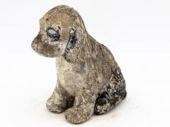Antique Reconsitituted Stone Puppy or Dog Garden Ornament Mid 20th C  - 3714680