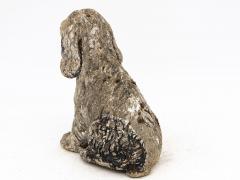 Antique Reconsitituted Stone Puppy or Dog Garden Ornament Mid 20th C  - 3714683