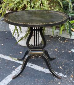 Antique Regency Black Gold Lair Base Occasional Table - 2621970