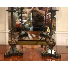 Antique Regency Empire Bronze Claw Foot Candlestick Lamps a Pair - 1705891
