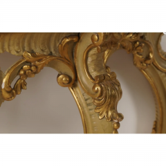 Antique Regency Giltwood Mirror Marble Top Console Table - 3616476