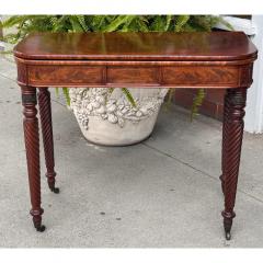 Antique Regency Mahogany Console Flip Top Game Table - 3523260
