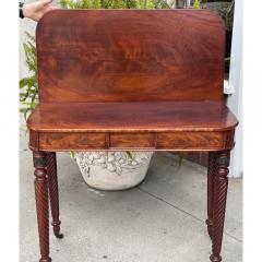 Antique Regency Mahogany Console Flip Top Game Table - 3523321