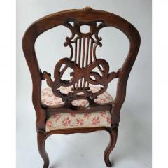 Antique Regency Mahogany Ribbon Lyre Back Chair - 3561260