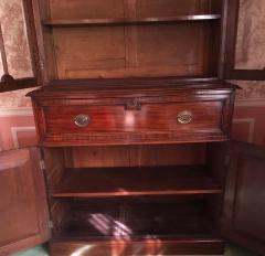 Antique Regency Mahogany Secretary Desk Display Cabinet - 2236079