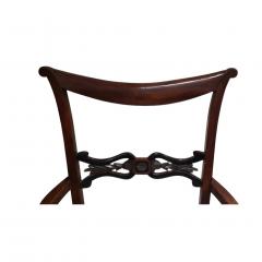 Antique Regency Style Mahogany Ebony Arm Chairs - 4762410