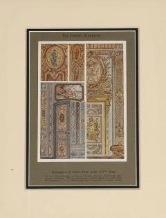 Antique Renaissance Six Framed Antique Ornament Prints 20th C  - 4585230