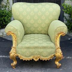 Antique Rococo Giltwood Bergere Arm Chair C 1810 - 2483502