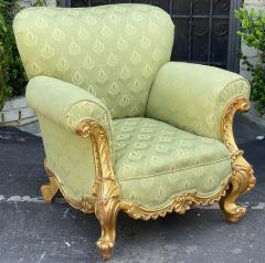 Antique Rococo Giltwood Bergere Arm Chair C 1810 - 2483503