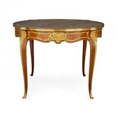 Antique Rococo style rosewood ormolu and marble centre table - 2981921