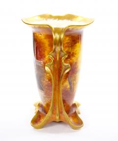 Antique Royal Bonn German Porcelain Hand Painted Gilt Figural Decorative Vases - 4707724