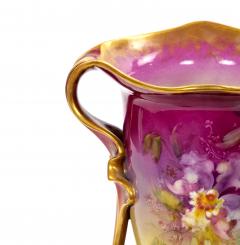 Antique Royal Bonn German Porcelain Hand Painted Gilt Floral Decorative Vases - 4707742